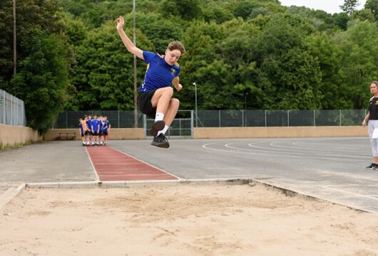Cwmtawe pupil doing long jump